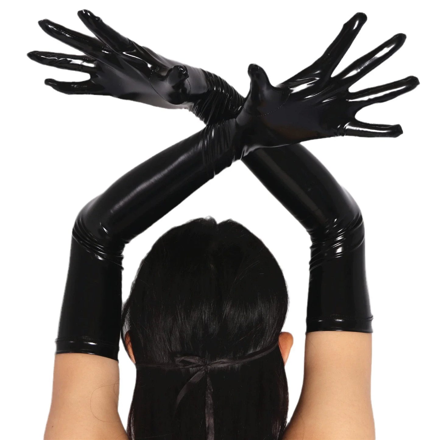 Long Patent Leather Gloves