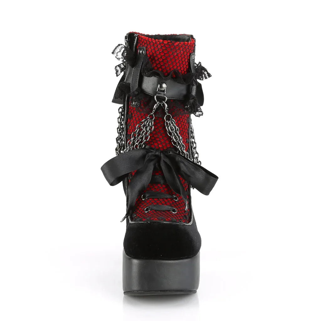 Dark Elegance Ribbon Boots