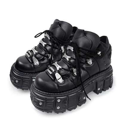 Shadow's Lace-Up Platform Boots