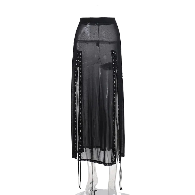 Gothic Mesh Thin Summer Faldas