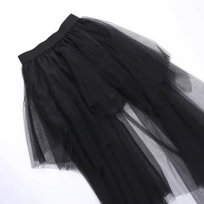 Crimson Ritual High-Waist Skirt