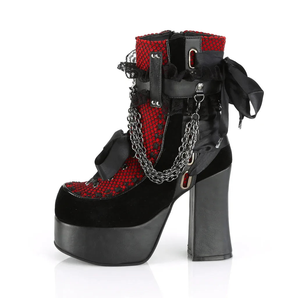 Dark Elegance Ribbon Boots