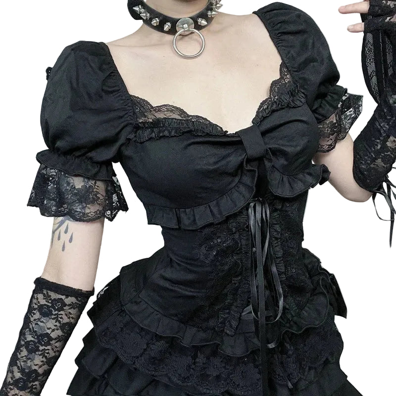 Gothic Alt Techwear Top