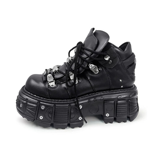 Shadow's Lace-Up Platform Boots