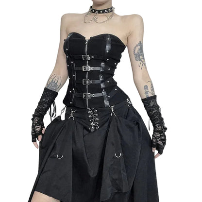 Dark Grunge Leather Corset
