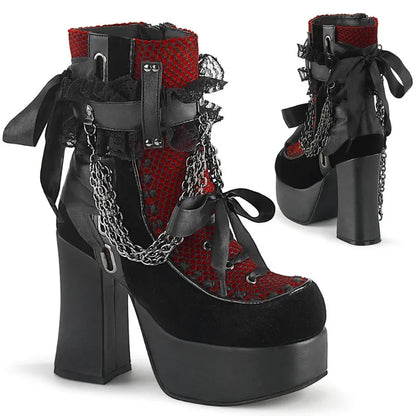 Dark Elegance Ribbon Boots