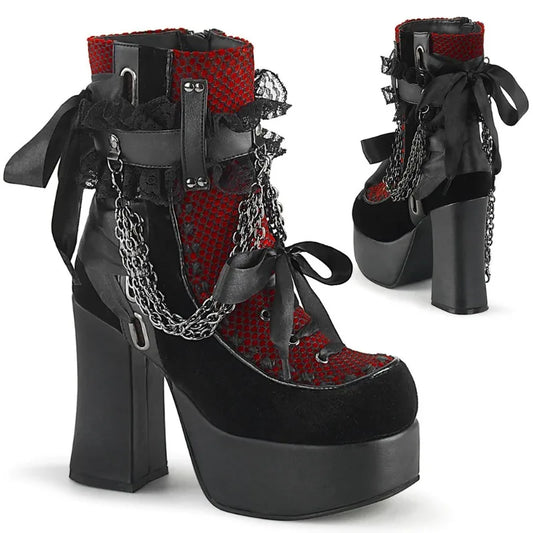 Dark Elegance Ribbon Boots