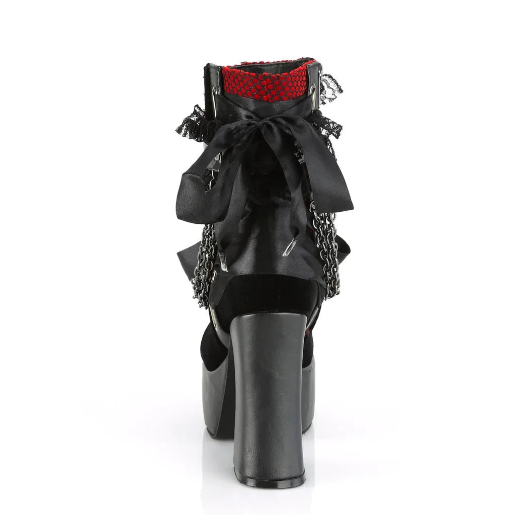 Dark Elegance Ribbon Boots