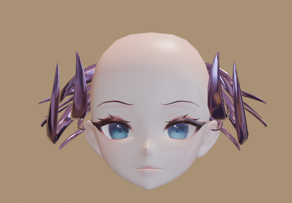 ╭┈ヾ3 Horns 😈 [Head Asset]