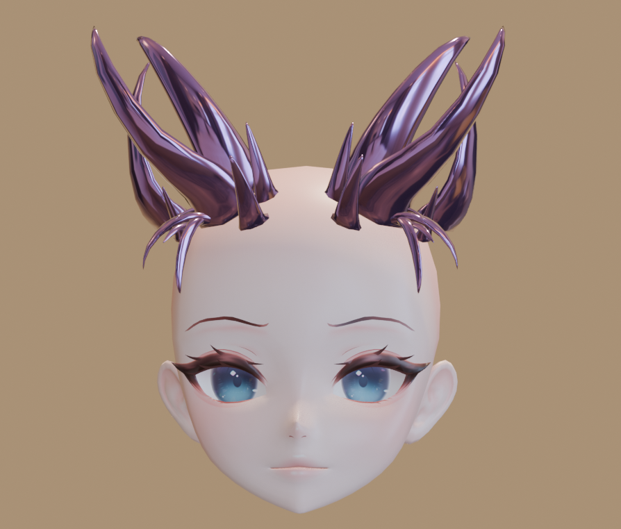 ╭┈ヾ3 Horns 😈 [Head Asset]