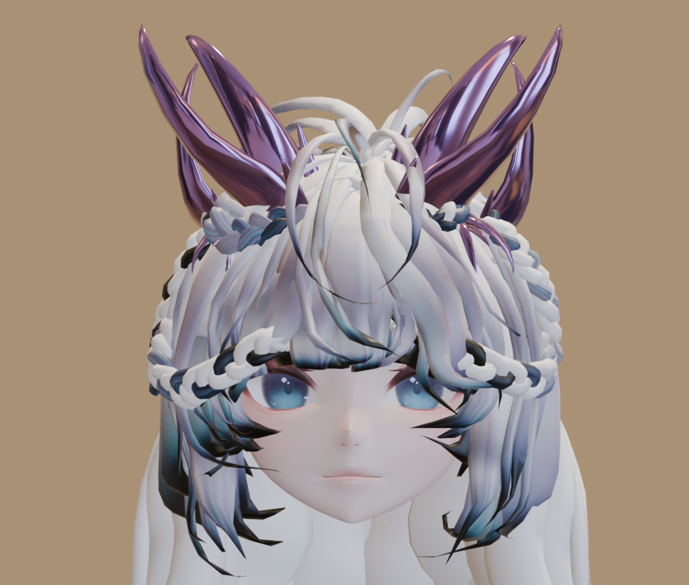 ╭┈ヾ3 Horns 😈 [Head Asset]