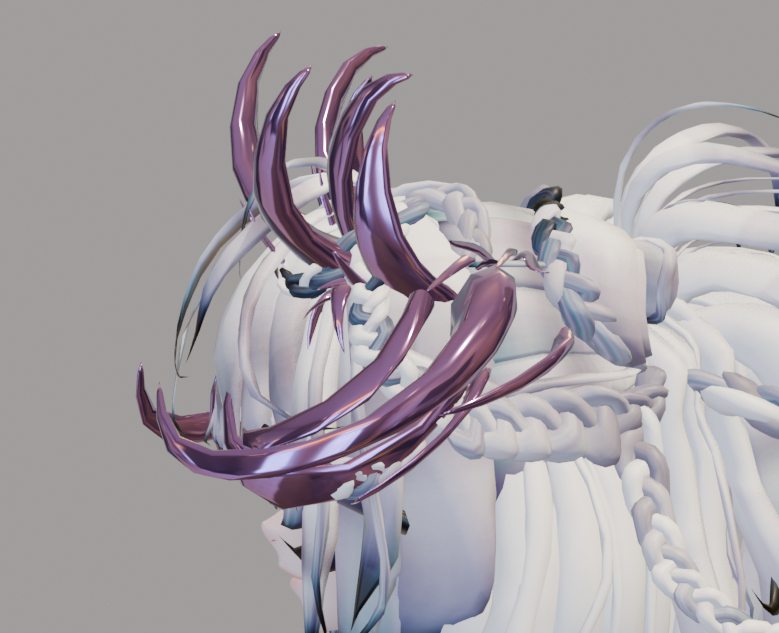 ╭┈ヾ3 Horns 😈 [Head Asset]