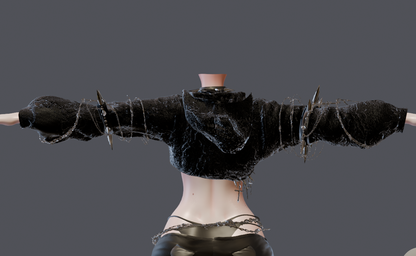 ╭┈ヾ Chinchilla's Crop top ❌[Outfit Asset]