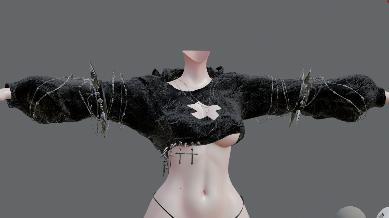╭┈ヾ Chinchilla's Crop top ❌[Outfit Asset]