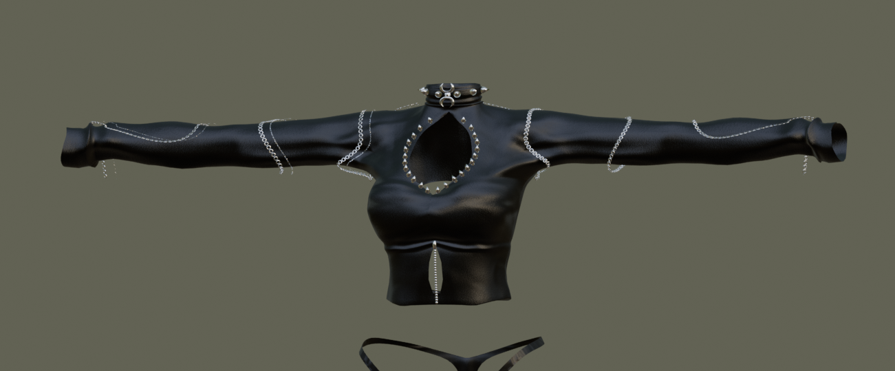 ╭┈ヾ Goth Top ❌[Outfit Asset]