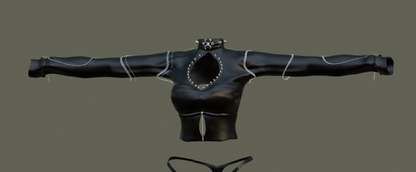 ╭┈ヾ Goth Top ❌[Outfit Asset]