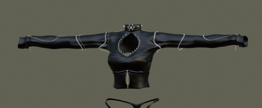 ╭┈ヾ Goth Top ❌[Outfit Asset]