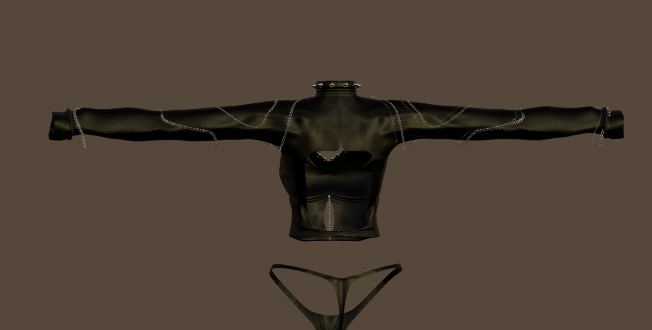 ╭┈ヾ Goth Top ❌[Outfit Asset]
