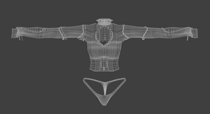 ╭┈ヾ Goth Top ❌[Outfit Asset]