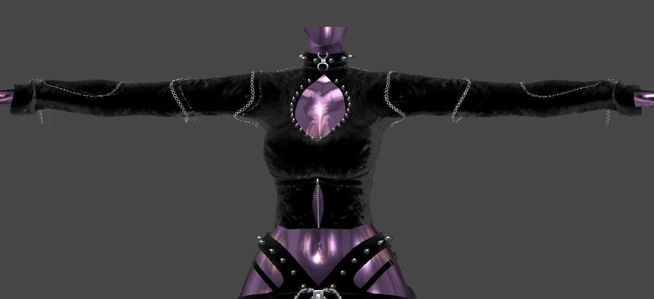 ╭┈ヾ Goth Top ❌[Outfit Asset]