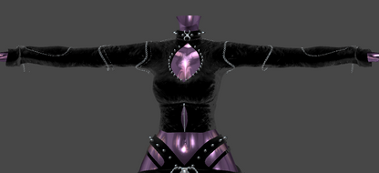 ╭┈ヾ Goth Top ❌[Outfit Asset]