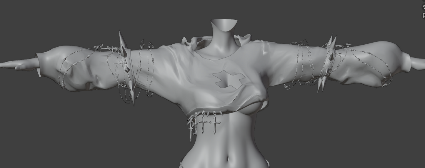 ╭┈ヾ Chinchilla's Crop top ❌[Outfit Asset]