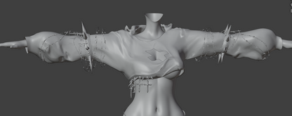 ╭┈ヾ Chinchilla's Crop top ❌[Outfit Asset]