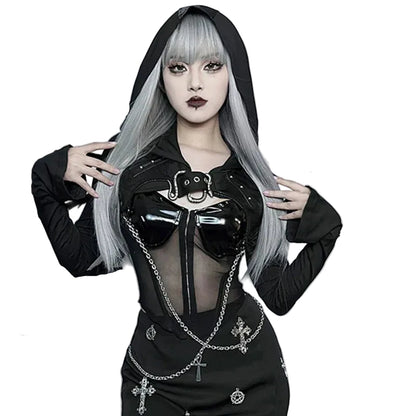 Gothic Night's Crop Hoodie