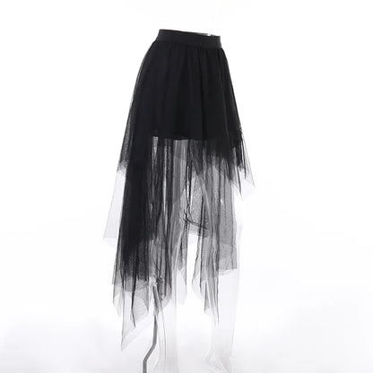 Crimson Ritual High-Waist Skirt