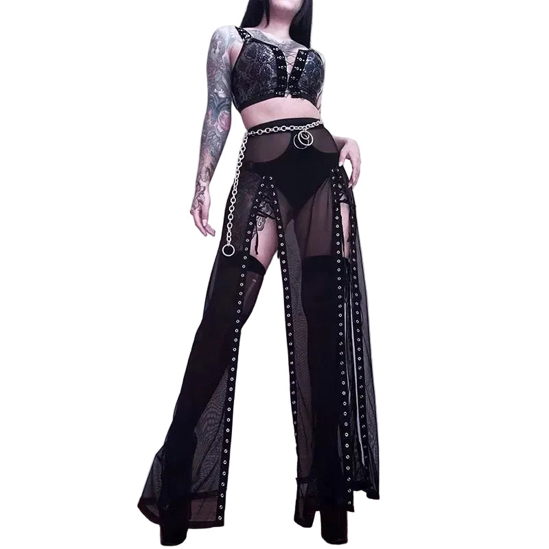 Gothic Mesh Thin Summer Faldas