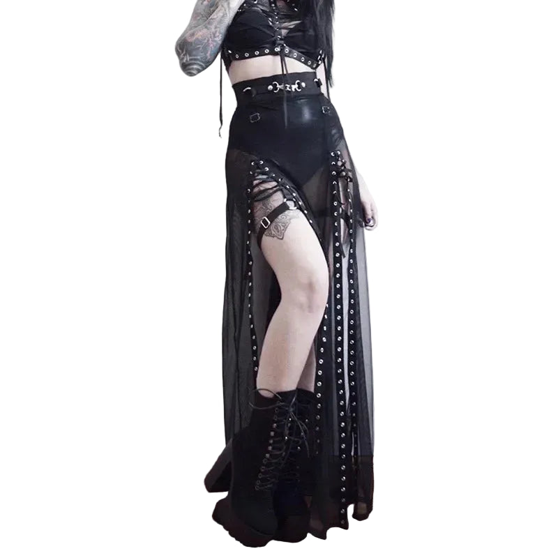 Gothic Mesh Thin Summer Faldas