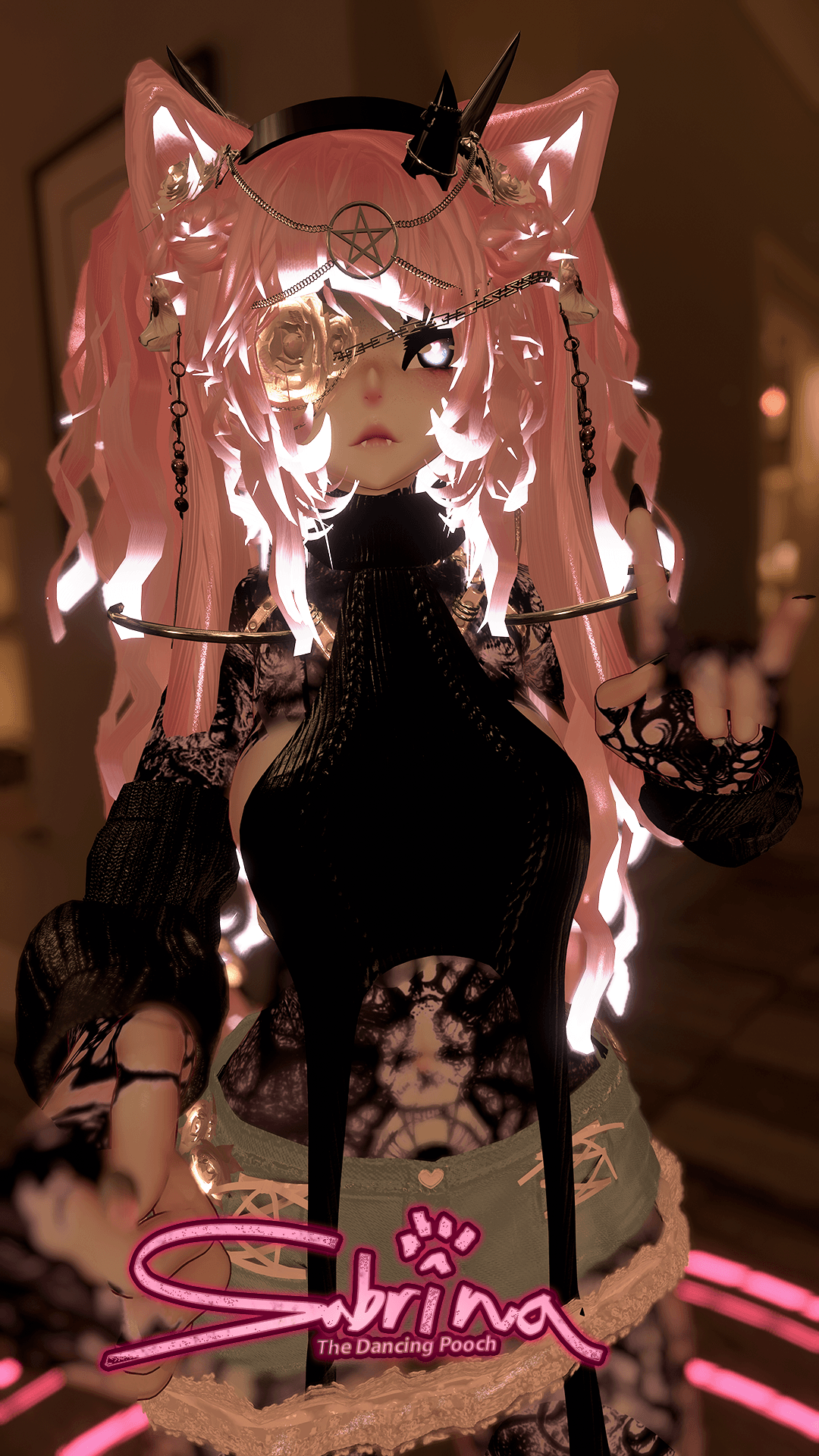╭┈ヾSabrina, The Dancing Pooch 🐕 | GOGOLOCO | VRCFURY | SPS + TPS | PHYSBONES | Personal License Only | Face Tracking (VRCHAT) | Warudo (ARKIT + VRM) | PC + QUEST - DippinDotty