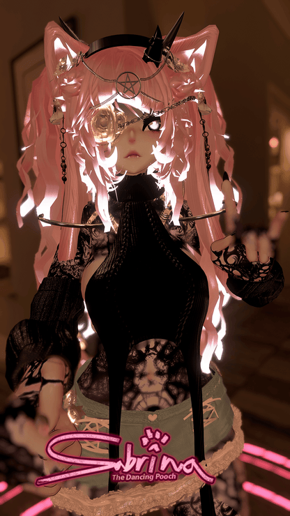 ╭┈ヾSabrina, The Dancing Pooch 🐕 | GOGOLOCO | VRCFURY | SPS + TPS | PHYSBONES | Personal License Only | Face Tracking (VRCHAT) | Warudo (ARKIT + VRM) | PC + QUEST - DippinDotty