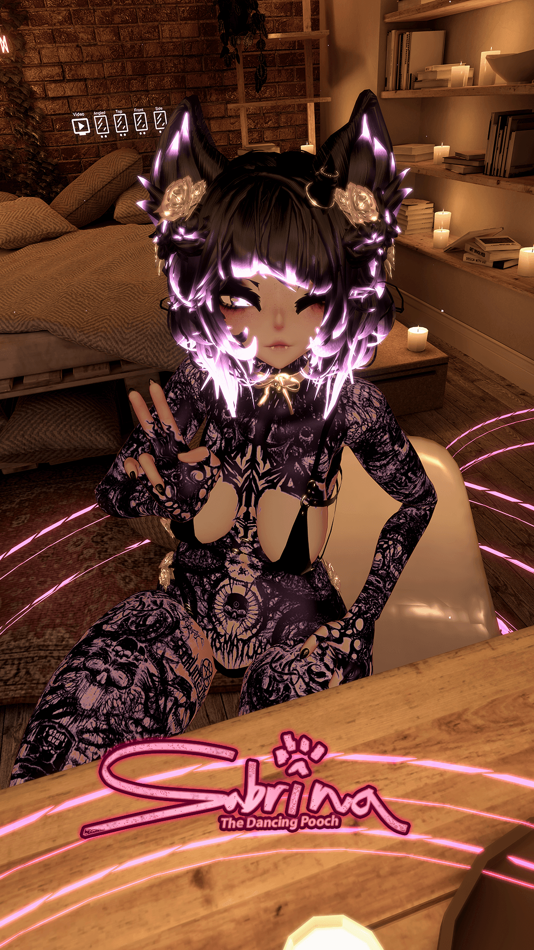 ╭┈ヾSabrina, The Dancing Pooch 🐕 | GOGOLOCO | VRCFURY | SPS + TPS | PHYSBONES | Personal License Only | Face Tracking (VRCHAT) | Warudo (ARKIT + VRM) | PC + QUEST - DippinDotty