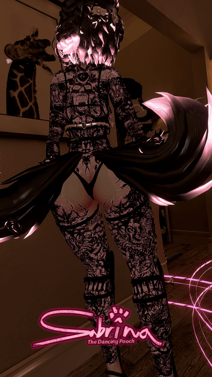 ╭┈ヾSabrina, The Dancing Pooch 🐕 | GOGOLOCO | VRCFURY | SPS + TPS | PHYSBONES | Personal License Only | Face Tracking (VRCHAT) | Warudo (ARKIT + VRM) | PC + QUEST - DippinDotty