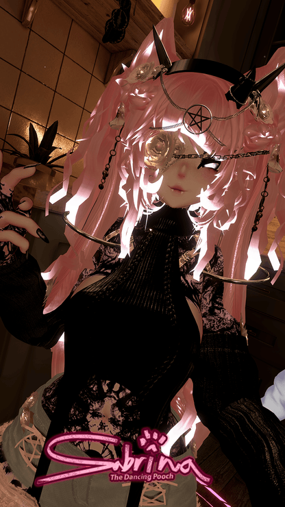 ╭┈ヾSabrina, The Dancing Pooch 🐕 | GOGOLOCO | VRCFURY | SPS + TPS | PHYSBONES | Personal License Only | Face Tracking (VRCHAT) | Warudo (ARKIT + VRM) | PC + QUEST - DippinDotty