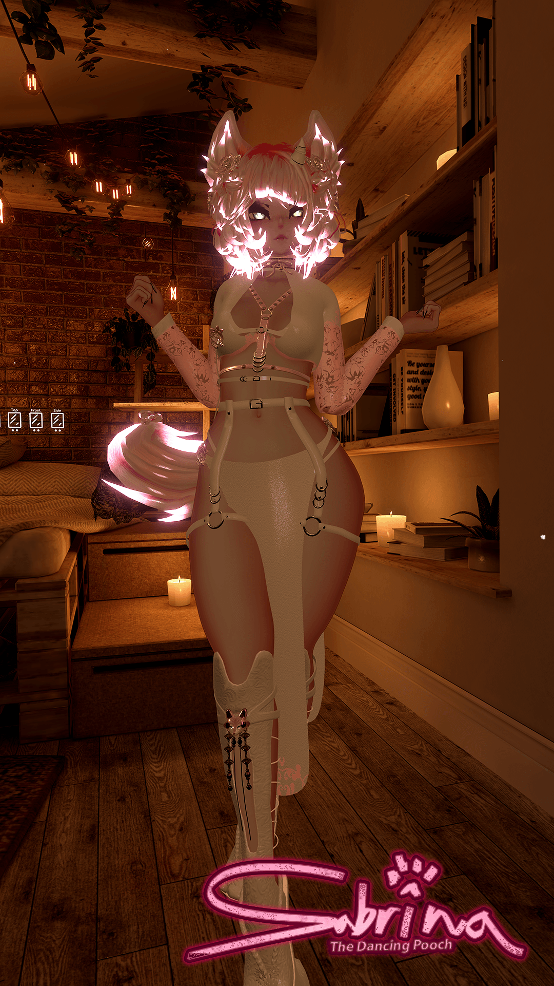 ╭┈ヾSabrina, The Dancing Pooch 🐕 | GOGOLOCO | VRCFURY | SPS + TPS | PHYSBONES | Personal License Only | Face Tracking (VRCHAT) | Warudo (ARKIT + VRM) | PC + QUEST - DippinDotty