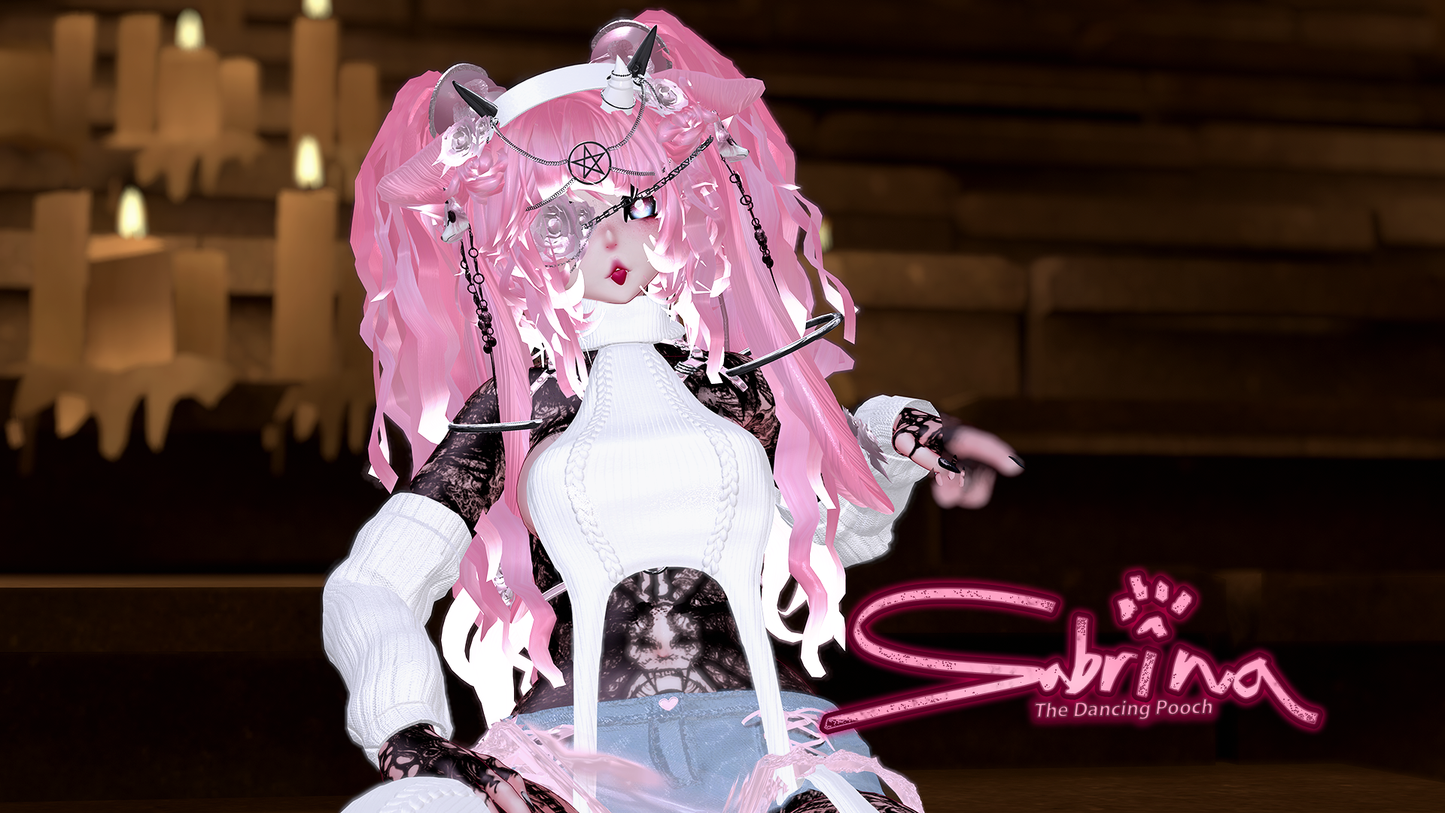 ╭┈ヾSabrina, The Dancing Pooch 🐕  | GOGOLOCO | VRCFURY | SPS | PHYSBONES | Personal License Only | Face Tracking (VRCHAT) | Warudo (ARKIT + VRM) | PC