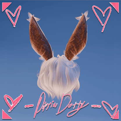 ╭┈ヾIce Cream Bunny 🍨🐇 [Hair + Ear Asset] - DippinDotty